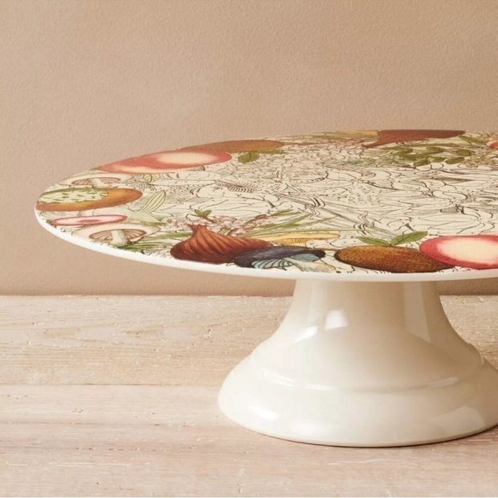 John Derian Harvest Print Cake Stand